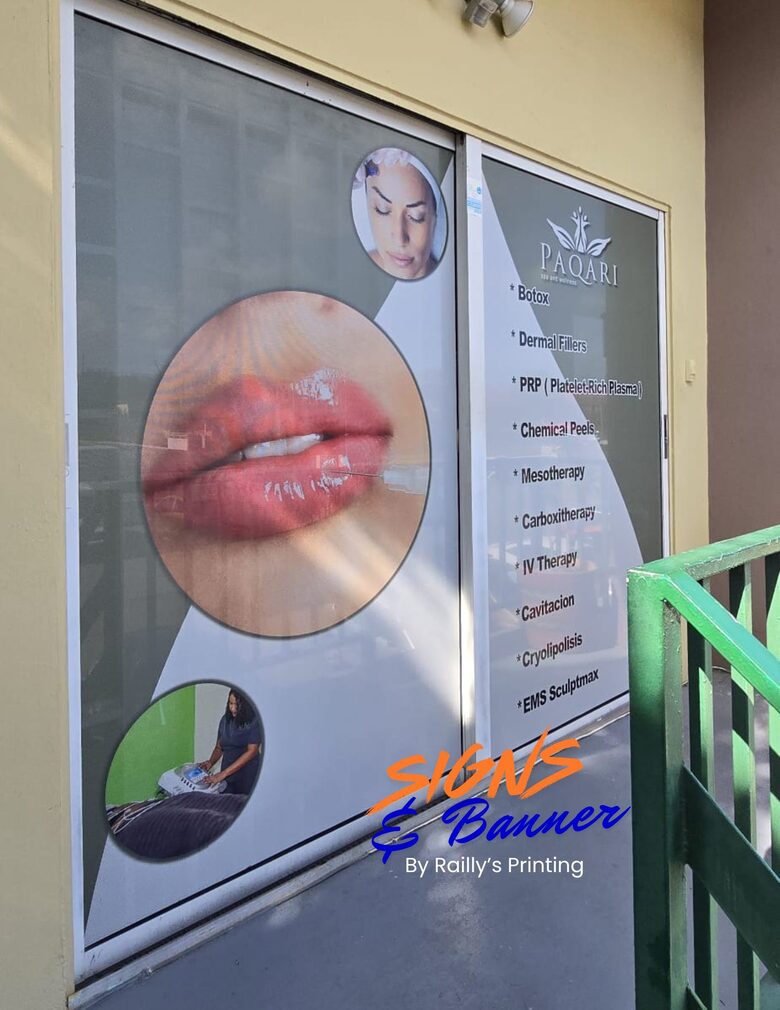 Custom perforated window stickers