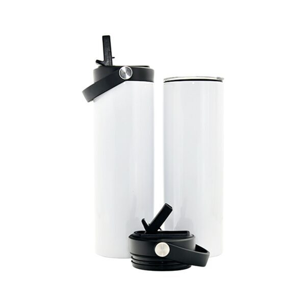 Black handle lid tumbler 20 oz.