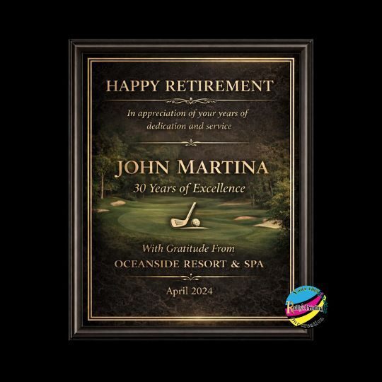 Rectangular Plaque with Black Edge (8X10 inch)