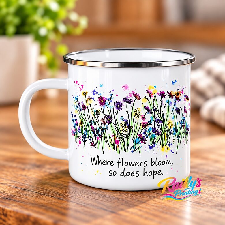 Vintage Metal Mug 12oz