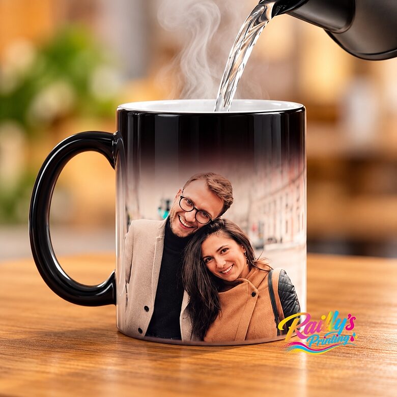 Black White Color Changing Ceramic Mug 11oz