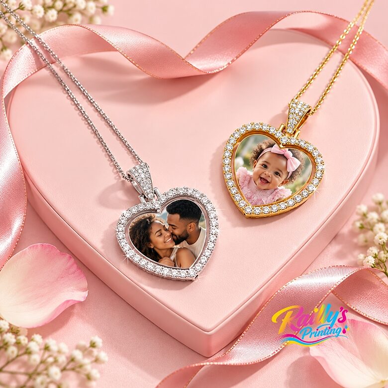 Rhinestone double-sided pendant (Chain included)
