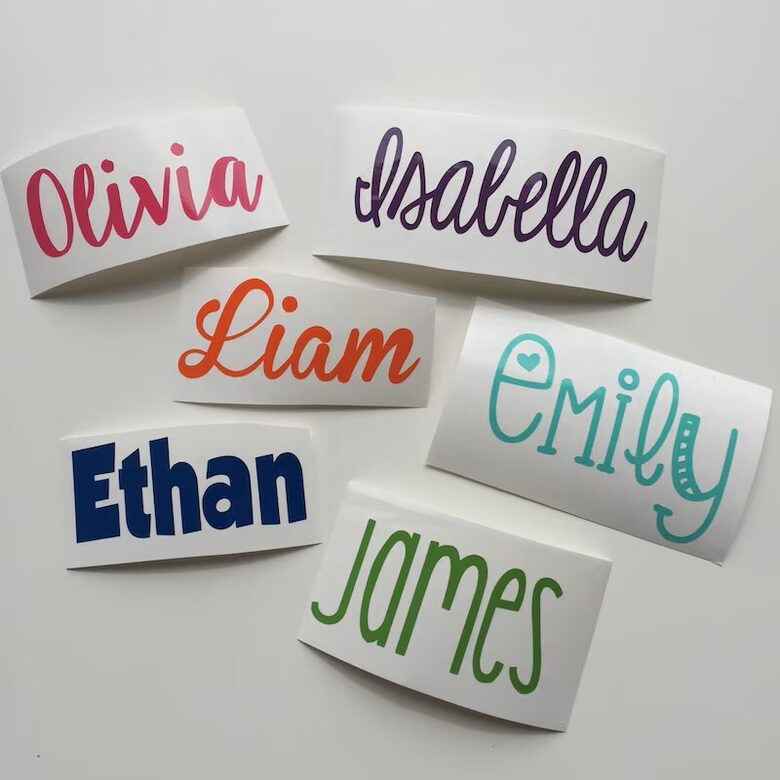 Vynil name sticker