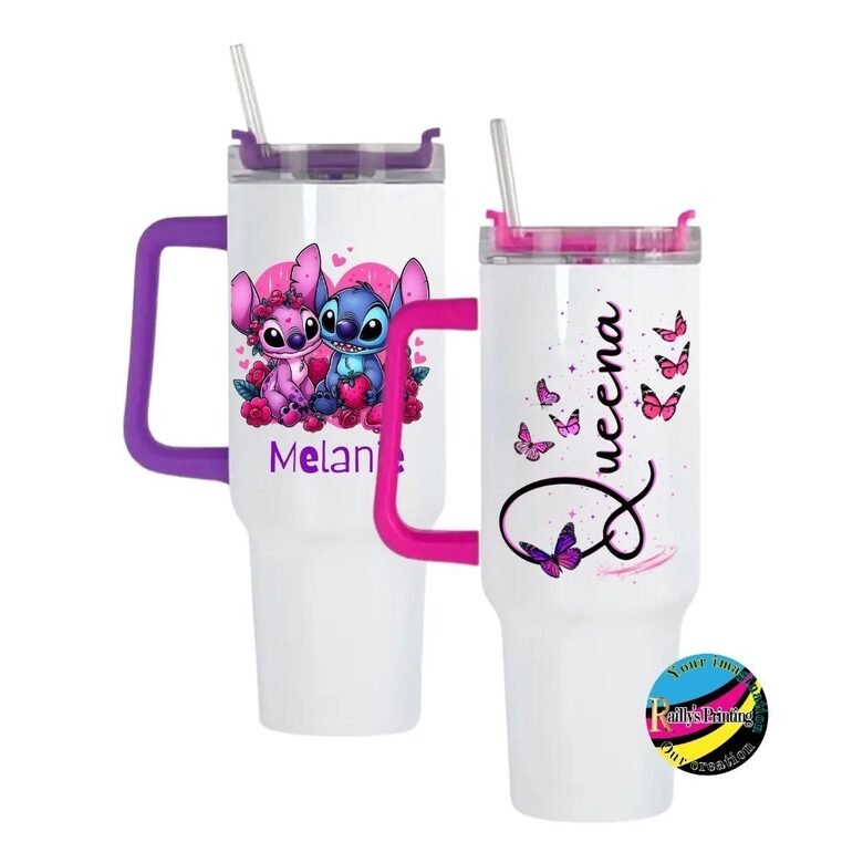 Color handle tumbler 40 oz.