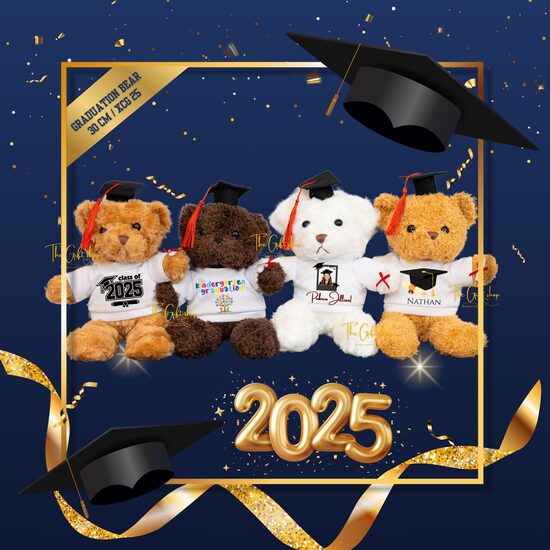 Graduation Bear with personalized T-shirt