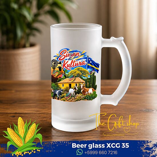 Frosted beer glass 16 oz.