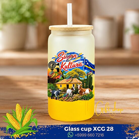 Gradient glass cup 16 oz.