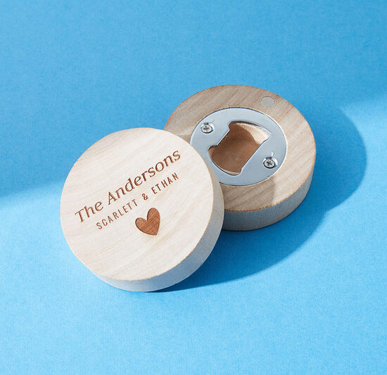  Round Wooden Bottle Opener