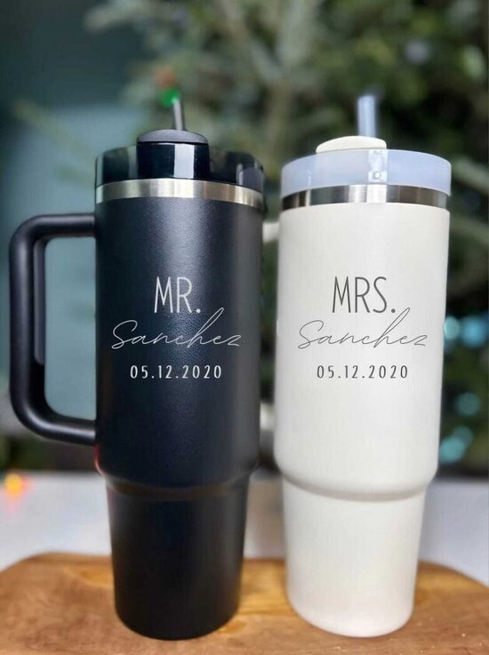 Powder tumbler 40 oz. with name engraving