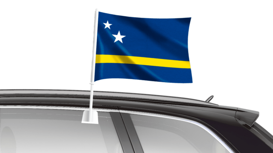 Curaçao car flag (2 pieces)