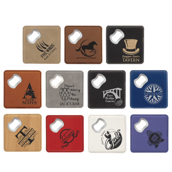 Square Bottle Opener Coaster