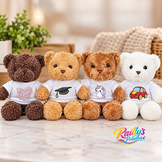 Teddy bear with personalized T-shirt