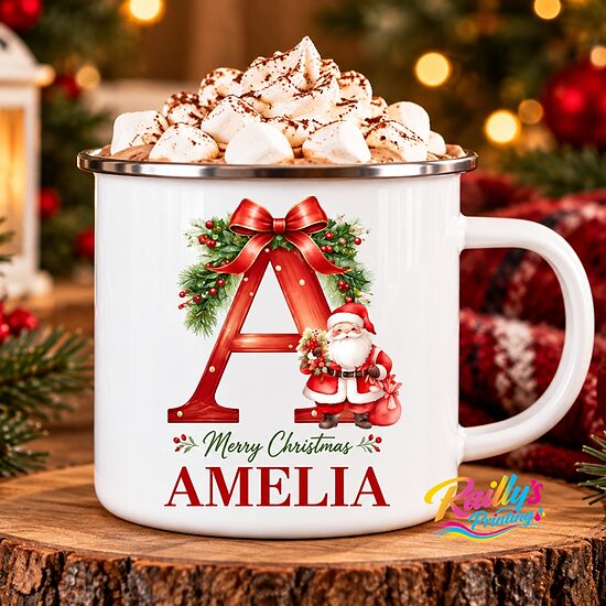 Christmas metal mug