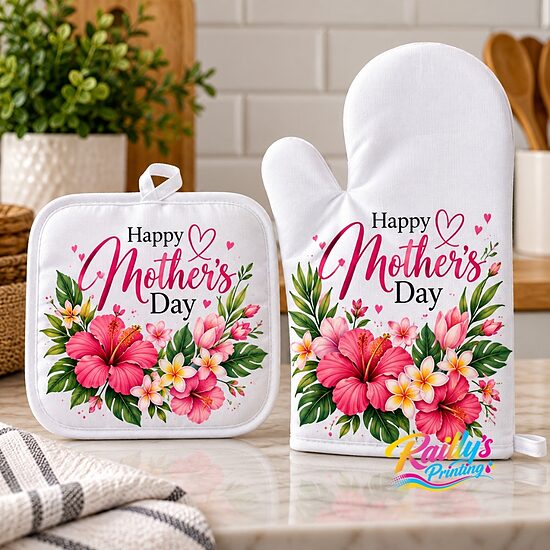 Oven mitt & glove set