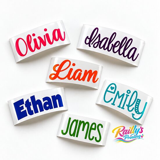 Vinyl name sticker