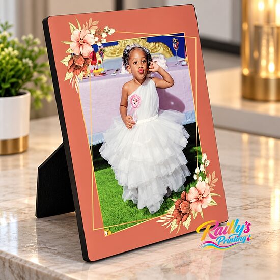 ChromaLuxe® wooden photo with easel