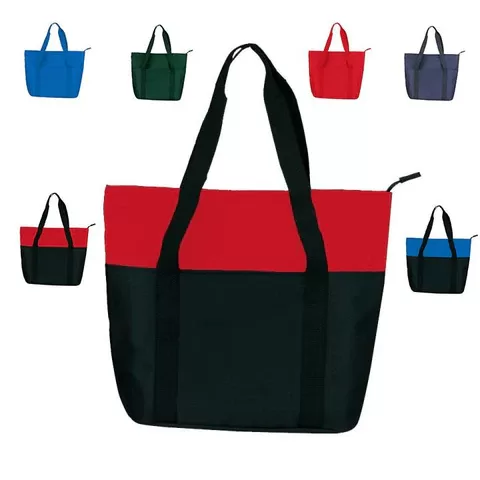 Zipper Shopping Bag with Interior Pocket