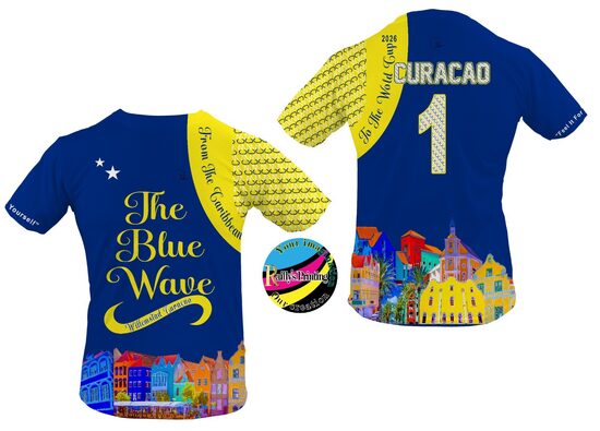 Curaçao Blue Wave Adult full print T-shirt