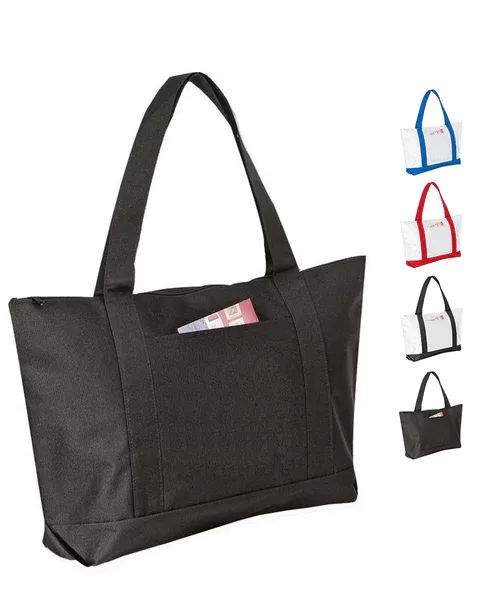Zipper Large Beach Tote Bag