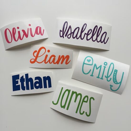 Vynil name sticker