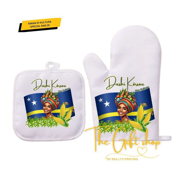 Oven mitt & glove set